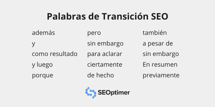 palabras de transición SEO